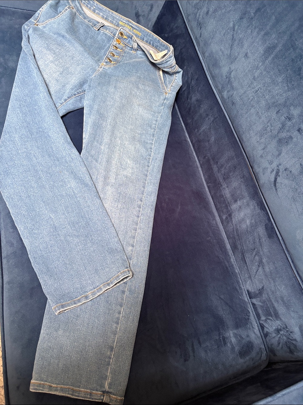 Michael Kors Light Blue Straight-Leg Jeans